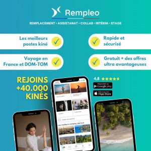 Les kinésithérapeutes utilisent l'application Rempleo pour trouver un rempla kiné facilement.